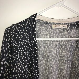 Gray and White Polka Dot Cardigan